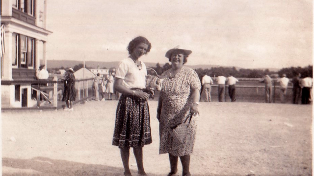 Carrie Schilling (right) and a friend