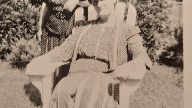 Carrie Schilling (standing) and Unknown Woman; maybe a Cavalier