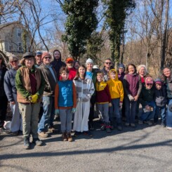 Volunteers who helped pick up trash for the Trail & Town Alliance's annual cleanup